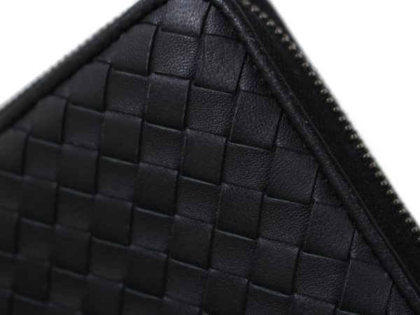 imgrc0097066369 Bottega Veneta Intrecciato Zipper Wallet Black