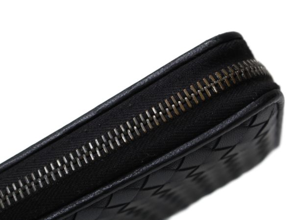 imgrc0097066370 Bottega Veneta Intrecciato Zipper Wallet Black