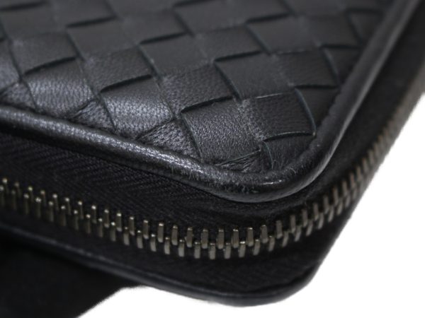 imgrc0097066371 Bottega Veneta Intrecciato Zipper Wallet Black