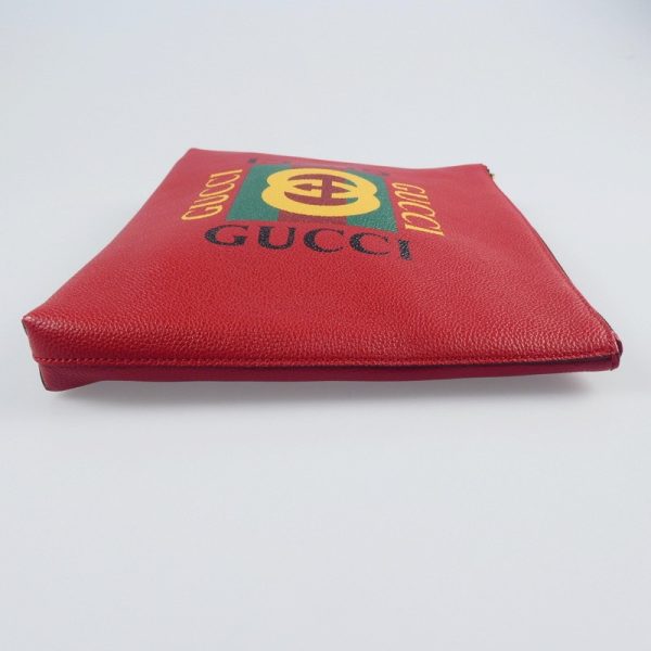 imgrc0098506577 Gucci Calfskin Vintage Logo Clutch Bag Red