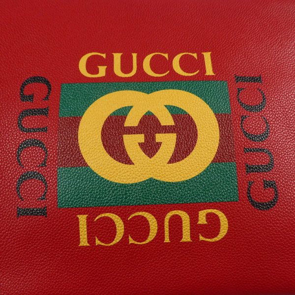 imgrc0098506584 Gucci Calfskin Vintage Logo Clutch Bag Red