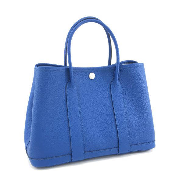 imgrc0100185631 Hermes TPM Garden Party Hand Bag Blue Zelige