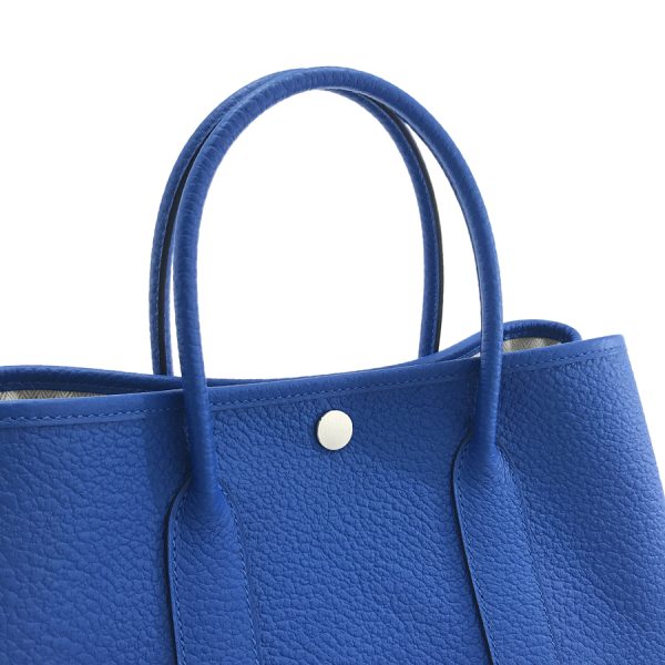 imgrc0100185635 Hermes TPM Garden Party Hand Bag Blue Zelige