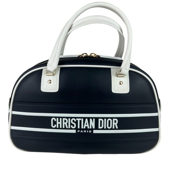 imgrc0106388350 Christian Dior Dior Vibe Medium Classic Bowling Bag Navy