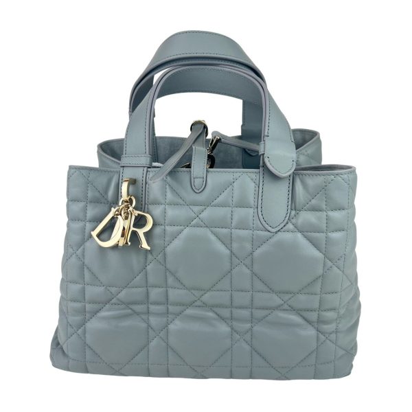 imgrc0106401127 Christian Dior Toujours Handbag Calf Leather Stone Gray