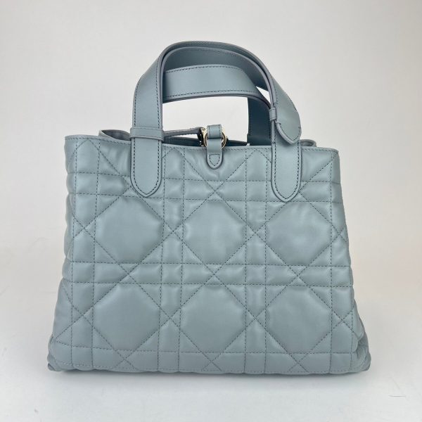 imgrc0106401130 Christian Dior Toujours Handbag Calf Leather Stone Gray