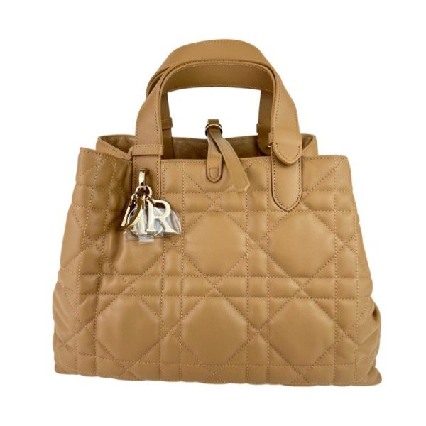 imgrc0106401305 Christian Dior Toujours Handbag Calf Leather Tan