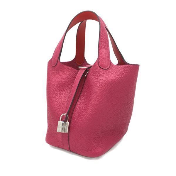 imgrc0106620251 Hermes PM Picotin Eclat Taurillon Clemence Swift Rosemexico Rougecour Bag Pink