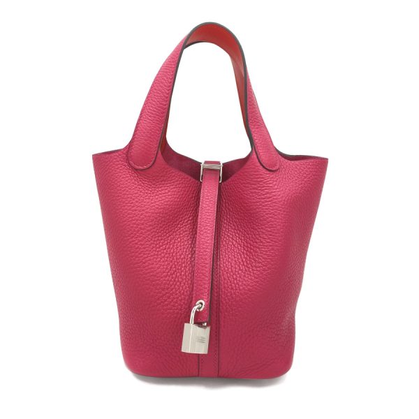 imgrc0106620253 Hermes PM Picotin Eclat Taurillon Clemence Swift Rosemexico Rougecour Bag Pink