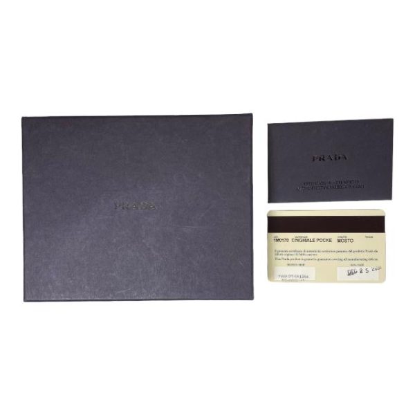 imgrc0107974189 Prada Trifold Wallet Leather Brown Silver