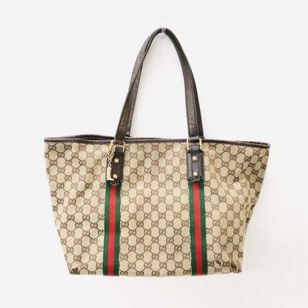 imgrc0108577911 Gucci Sherry Line GG Canvas Tote Bag Beige