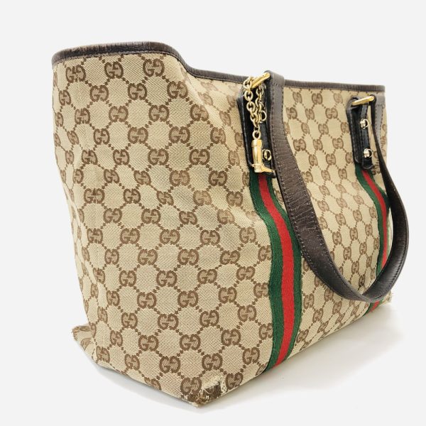 imgrc0108577913 Gucci Sherry Line GG Canvas Tote Bag Beige