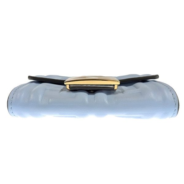 imgrc0108719345 Fendi Ff Embossed Card Case Leather Blue