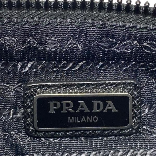 imgrc0111164346 Prada Clutch Bag Re Nylon Zip Triangle Plate Logo Nylon Black