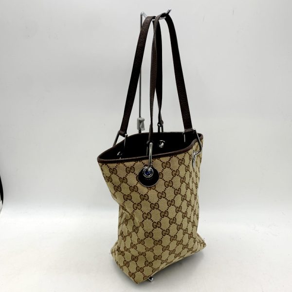 imgrc0111414642 Gucci GG Canvas Tote Bag Brown