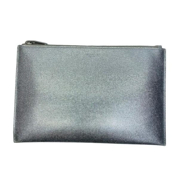 imgrc0112722549 Saint Laurent Paris Clutch Bag Leather Metallic Silver