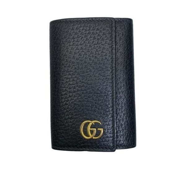 imgrc0115104913 Gucci Leather Key Case Black Silver