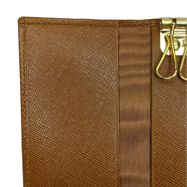 imgrc0115331779 Prada Key Case Leather Brown Gold