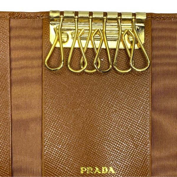 imgrc0115331781 Prada Key Case Leather Brown Gold