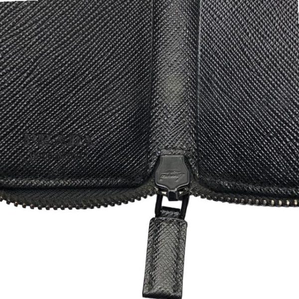 imgrc0115599235 Prada Key Case Round Zip Leather Black