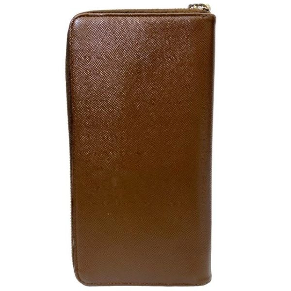 imgrc0115905710 Prada Wallet Long Wallet Round Zipper Leather Brown