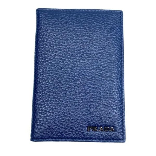 imgrc0115965580 Prada Card Case Bifold Leather Navy