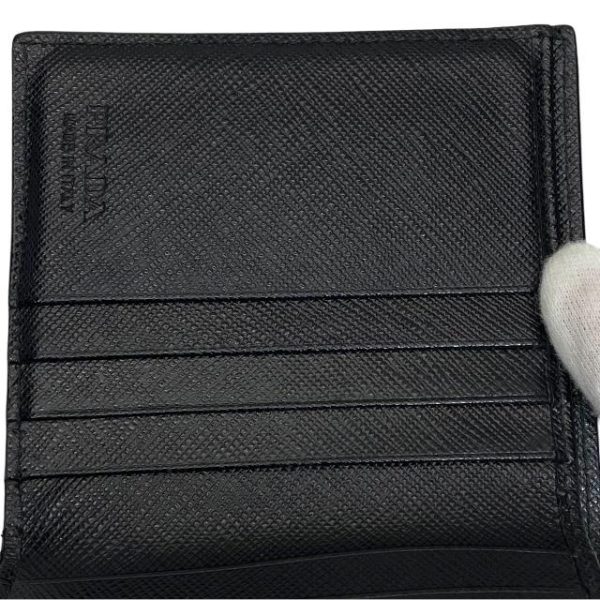 imgrc0116107993 Prada Wallet Bifold Folding Leather Blue Black