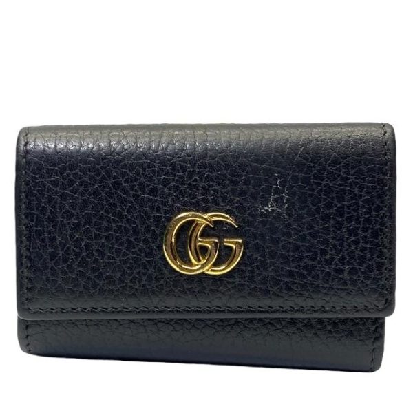 imgrc0116155843 Gucci Marmont Key Case Black