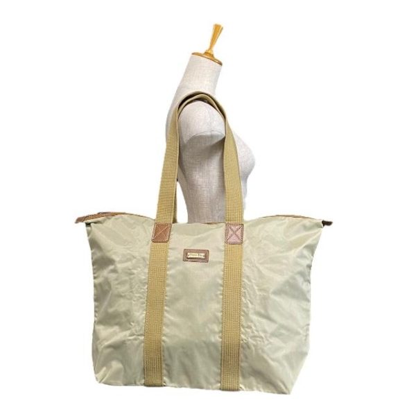 imgrc0116688410 Christian Dior Tote Bag Nylon Beige