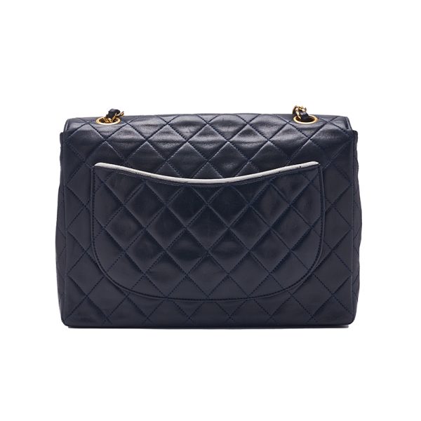 imgrc0124409806 Chanel Matelasse Bicolor Chain Lambskin Shoulder Bag Navy