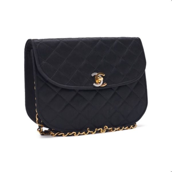 imgrc0124412747 Chanel Matelasse Paris Limited Chain Satin Leather Shoulder Bag Black