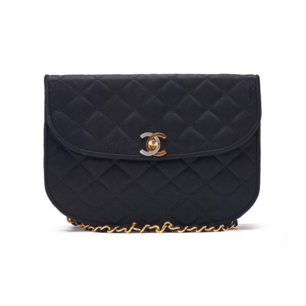 imgrc0124412756 Chanel Matelasse Paris Limited Chain Satin Leather Shoulder Bag Black