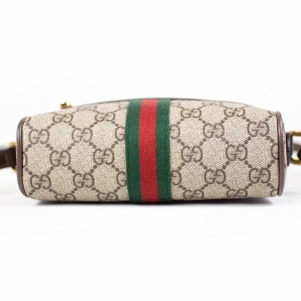 imgrc0132058295 Gucci Ophidia GG Supreme Mini Bag Beige Ebony Leather Gold Hardware