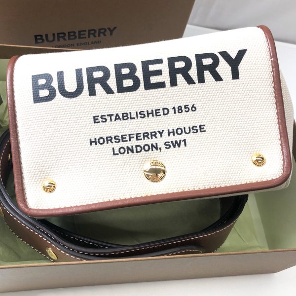 imgrc0135308967 Burberry Horseferry Printed Cotton Crossbody Bag Brown