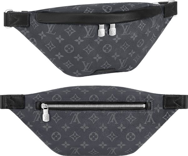 imgrc0150763395 LOUIS VUITTON Embossed Logo Belt Waist Shoulder Bag Black