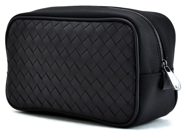 imgrc0152074202 Bottega Veneta Intrecciato Leather Second Pouch Black