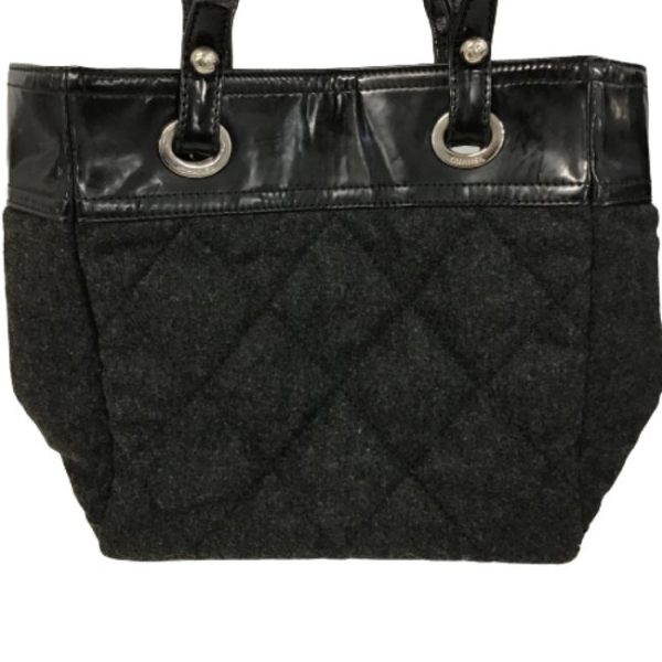 imgrc0157061921 Chanel Paris Biarritz Bag Tote Quilting Wool Black