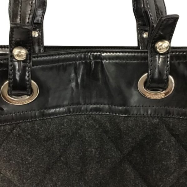 imgrc0157061922 Chanel Paris Biarritz Bag Tote Quilting Wool Black