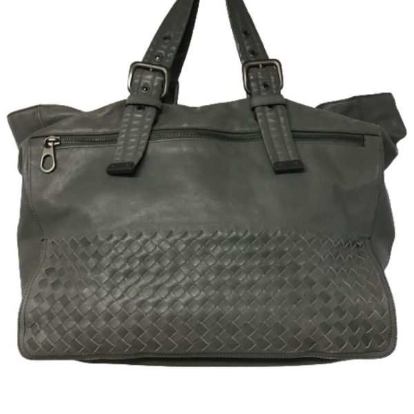 imgrc0159806183 Bottega Veneta Calf Intrecciato Tote Bag Gray