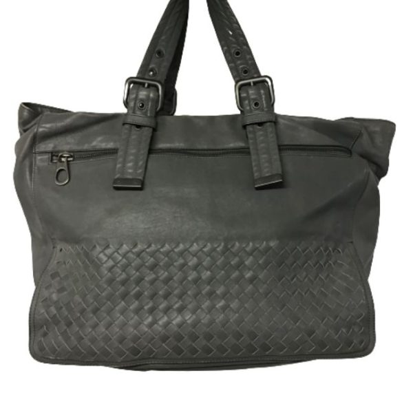 imgrc0159806188 Bottega Veneta Calf Intrecciato Tote Bag Gray