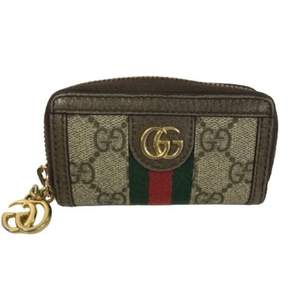 imgrc0166646225 Gucci Sherry Line Round Zipper Key Case Beige