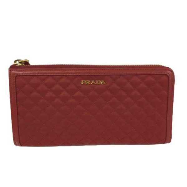 imgrc0166668568 Prada Quilting Quilt Long Wallet Red