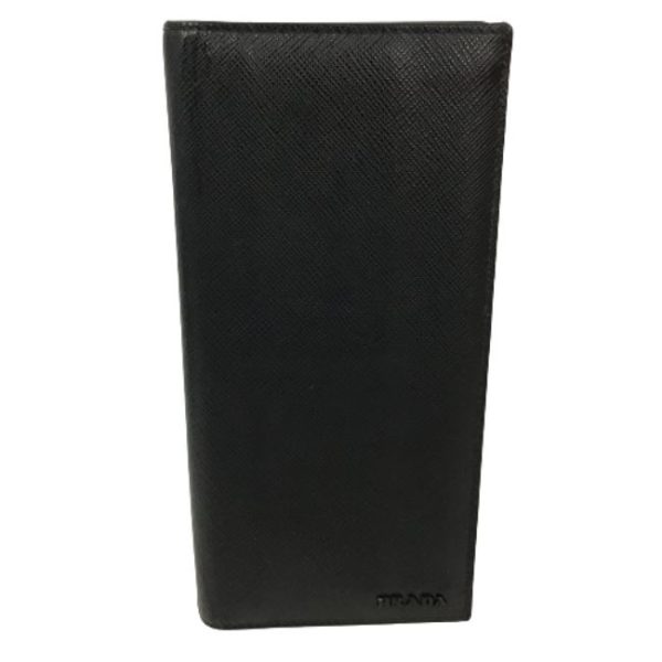 imgrc0170808320 Prada Saffiano Saffiano Bi fold Long Wallet Black