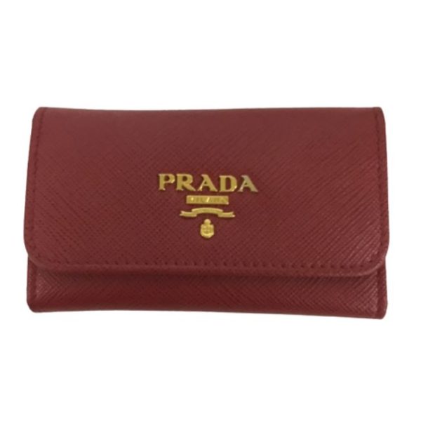 imgrc0176915756 Prada Saffiano Key Case Red