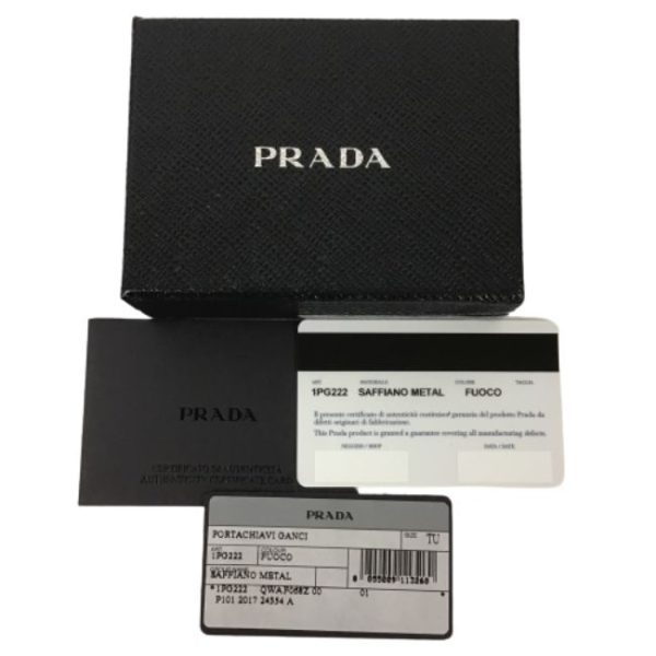 imgrc0176915842 Prada Saffiano Key Case Red