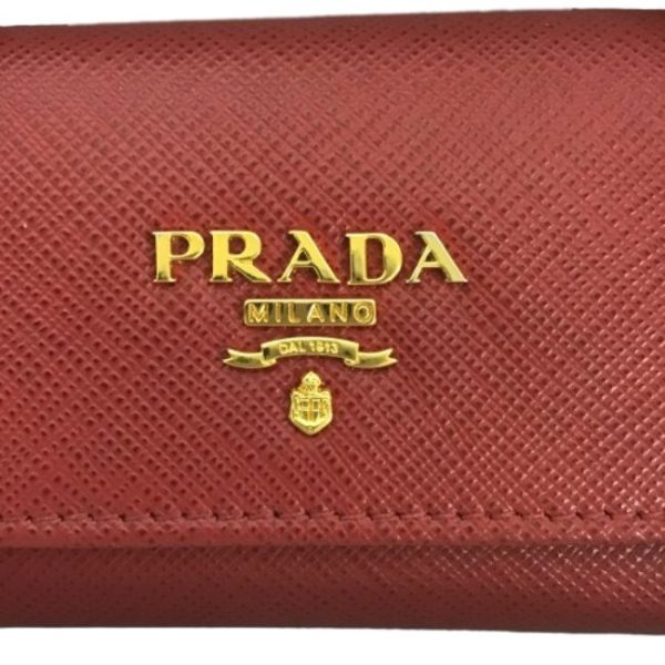 imgrc0176915857 Prada Saffiano Key Case Red