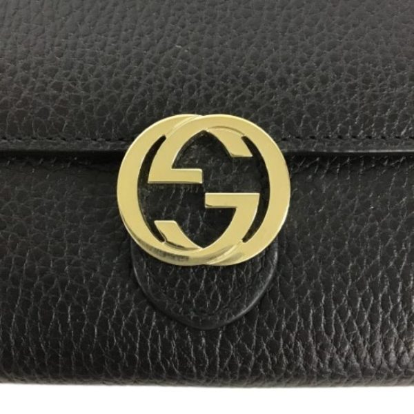 imgrc0176916773 Gucci Dollar Calf Long Wallet GG Black