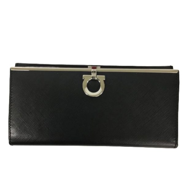 imgrc0177861192 Salvatore Ferragamo Gangini Long Wallet Black