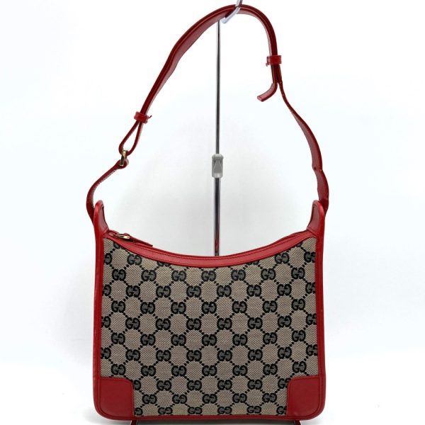 it03qlm00m54 1 Gucci GG Canvas Shoulder Bag Red