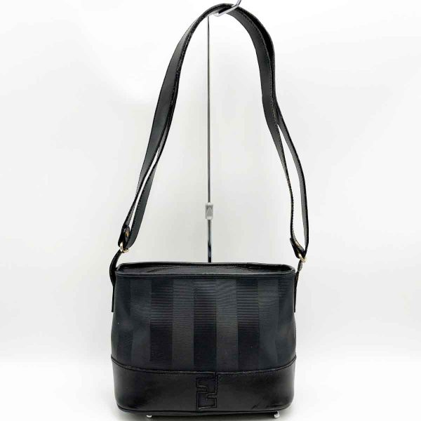 it0jv043q1la 1 Fendi Pekan PVC Crossbody Bag Black